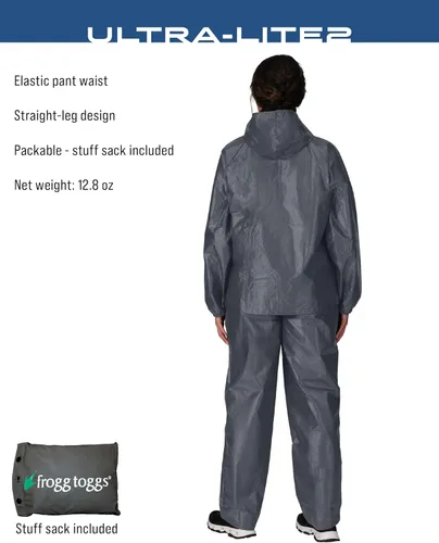 Vista 3 de FROGG TOGGS Ultra-Lite2 - Traje de lluvia impermeable y transpirable para mujer