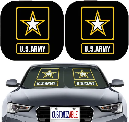 Vista 16 de Maizi - Parasoles de automóvil de 2 piezas de ajuste universal para parabrisas de automóvil. Se adapta a la mayoría de las camionetas, sedanes, van