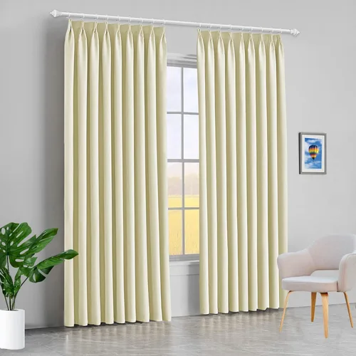 Vista 29 de Mamu Thread Collection Double Pinch Pleates Polyster Blended Blackout Curtain Panel & Drapes- Wine Solid, 42 Inch by 45 Inch- 2 Panel- (21+21) Wide