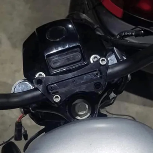Vista 7 de Elevadores antideslizantes para manillar de 1 pulgada con abrazadera superior para Harley Davidson Touring/Electra Glide/Road Glide/Street Negro