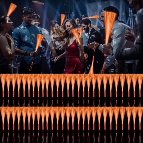 Vista 9 de 60 unidades varitas de fibra óptica rosa, varitas de luz LED, varitas luminosas LED a granel con 3 modos de parpadeo, varillas LED intermitentes