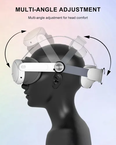 Vista 5 de for Meta Quest 3 Head Strap - Comfort Vr Accessories with Adjustable Elite Headstrap Design for MetaOculus Quest 3 Support Face Protective Pad Cover
