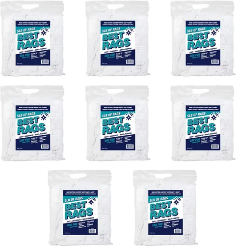 Vista 10 de Arkwright Premium - Trapos para camisetas a granel, bolsa de 5 libras, toallas de limpieza de algodón, paños de limpieza de punto de baja pelusa