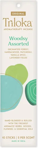 Vista 20 de Triloka Incienso original, rosa de noche, 10 varillas