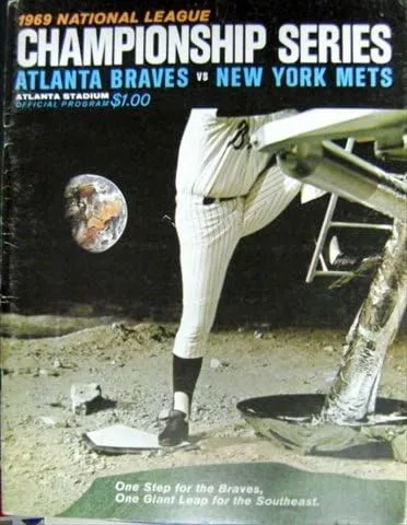 Autograph Warehouse 42947 1969 National League Championship Series Program Original Atlanta Edition Mets Vs. Braves Autographed By Cepeda, Carty,
