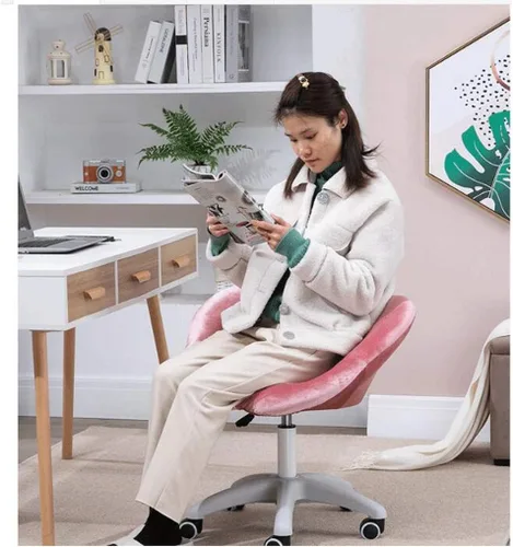 Vista 6 de YYDS Silla encantadora para dormitorio, silla de juegos, silla de oficina para computadora con pies de nailon, silla ergonómica de escritorio