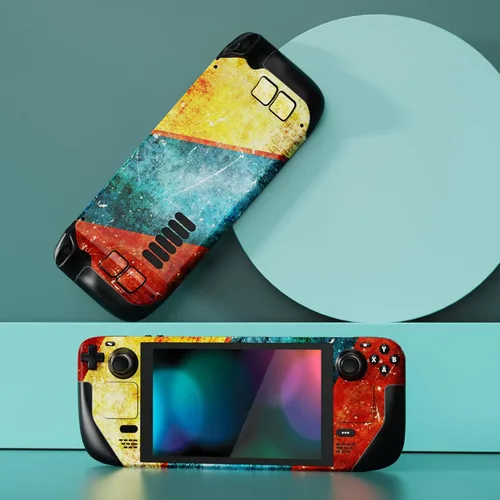 Vista 3 de PlayVital Juego completo de calcomanías protectoras para Steam Deck LCD, pegatinas personalizadas Cubierta de vinilo para Steam Deck OLED