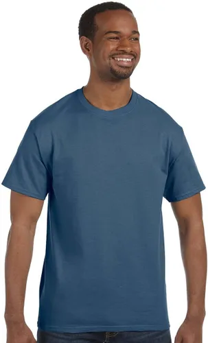 Vista 97 de Gildan Camiseta G500 para hombre Ceniza/baya