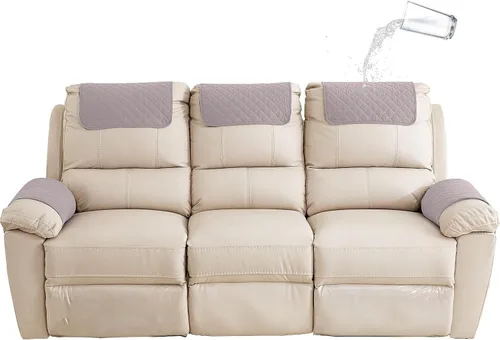 Vista 21 de XMAYODS Funda impermeable para sillón con reposabrazos, fundas antideslizantes para sofá y reposacabezas, fundas para respaldo, fundas para sillón