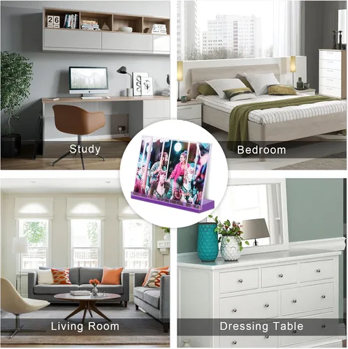 Vista 4 de NiArt Fundición de resina epoxi de 7 x 5 pulgadas, marco de fotos rectangular+soporte de molde de silicona, kit de molde de bricolaje, manualidades