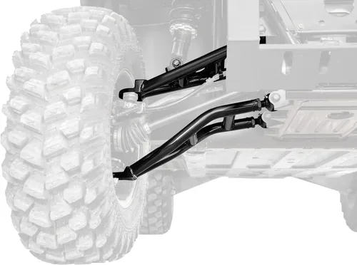 SuperATV Brazos A de desplazamiento de 1.5 pulgadas de alto espacio para Kawasaki Mule Pro-MX 2019+ | Negro | Compatible con neumáticos de hasta 28