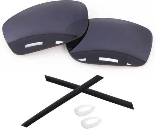 1.6MM Polarized Replacement Lenses & Rubber Kits for Oakley Gauge 8 Family Sunglasses Iridium negro - Policarbonato polarizado de Forobb
