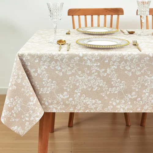 Vista 20 de LOHASCASA - Mantel cuadrado de vinilo impermeable, lavable, PVC, resistente, de plástico, a prueba de derrames, para fiesta, mantel para mesa