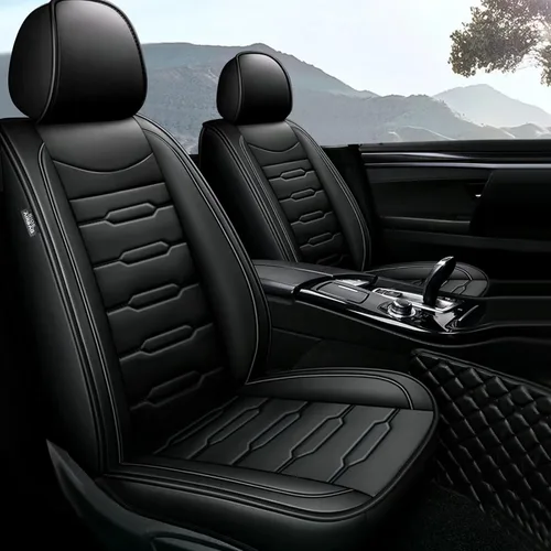 Vista 9 de AOMSAZTO Funda para Asiento de Coche Compatible con Jeep Cherokee 2014-2024 2025 Solo 2 Asientos Delanteros, Protector de Asiento de Coche de Cuero