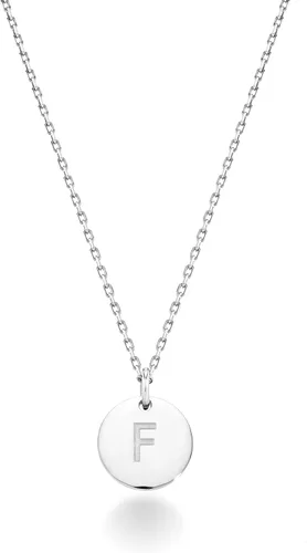 Vista 42 de Miabella Italian 925 Sterling Silver Initial Necklace Women Letter Pendant Plata esterlina