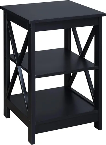 Convenience Concepts Oxford End Table 15.75" - Modern Living Room Table with Storage Shelves, Transitional Nightstand Side Table for Home Decor and