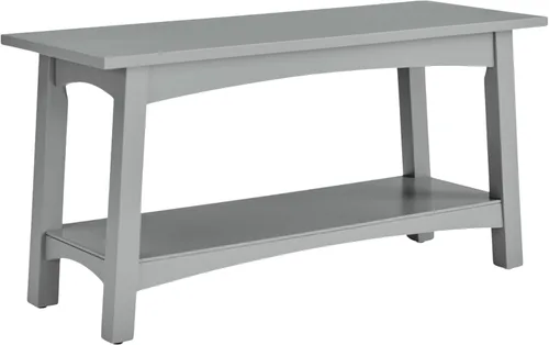 Vista 10 de Alaterre Furniture Craftsbury - Banco de entrada de madera de 36 pulgadas de ancho, color gris