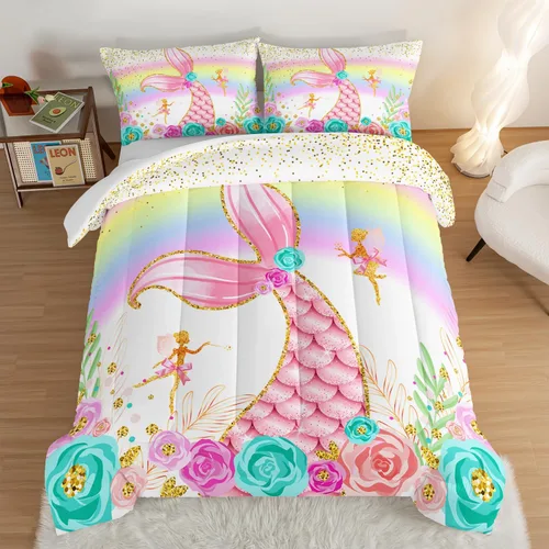 Vista 23 de Juego de edredón de mariposa HOSIMA con 2 fundas de almohada, edredón de galaxia con cielo estrellado lunar, decoración de habitación de mariposas