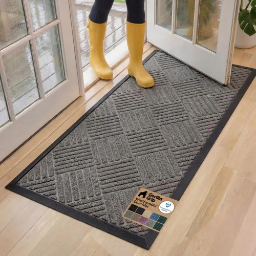 Vista 94 de Gorilla Grip WeatherMax - Tapete para todas las estaciones 100% impermeable, 23 x 35 pulgadas, goma natural duradera, resistente a manchas y Verde