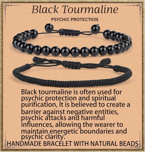 Vista 44 de LPBeads Pulsera de piedra natural hecha a mano de tamaño ajustable