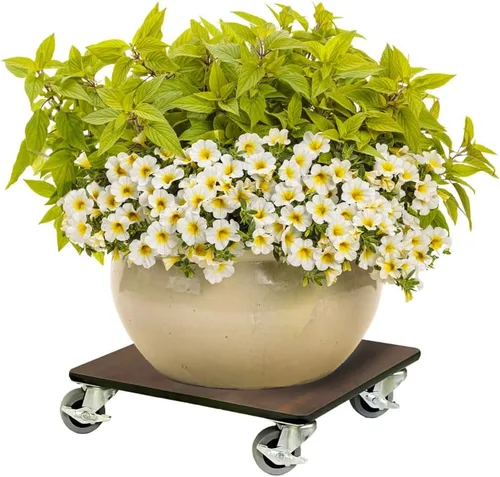 Vista 8 de Foreman Soporte para plantas en maceta con patas (12 x 12 x 4 pulgadas) para interiores y exteriores, uso vertical, resistente a la intemperie