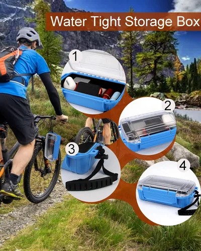 Vista 4 de Caja seca impermeable, contenedor de almacenamiento impermeable, pequeña caja de secado a prueba de agua para kayak, barco, caja seca, funda
