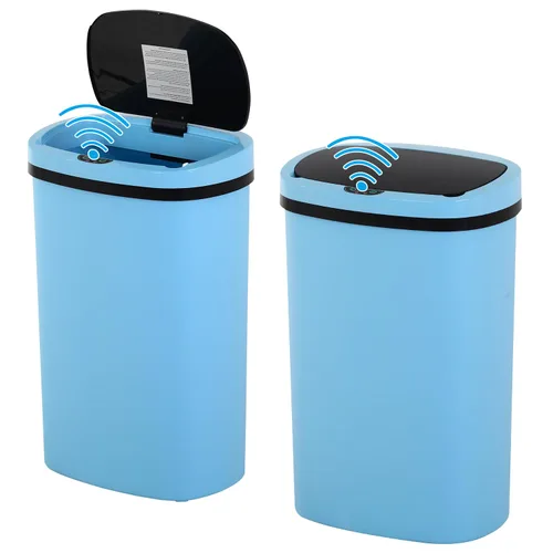 Vista 8 de Bigacc Cubo de basura de 13 galones con tapa, sensor de movimiento, cubo de basura de cocina, material plástico impermeable y a prueba de desorden