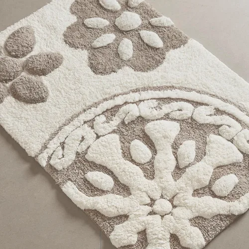 Vista 11 de Madison Park Casablanca 100% Cotton Tufted Bathroom Rugs Luxurious Plush Medallion Floral Pattern Bath Mat Absorbent, Quick Dry, Spa Design Shower