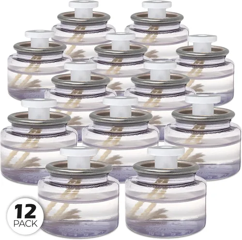 Vista 2 de Hyoola Velas líquidas – Velas de té de parafina desechables de 8 horas – Paquete de 12 – Velas de emergencia y restaurante