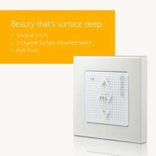 Vista 5 de Somfy SMOOVE ORIGIN RTS 1810880 / 1811045 Botón de pared / mando a distancia 433.42 MHz para persianas enrollables con marco