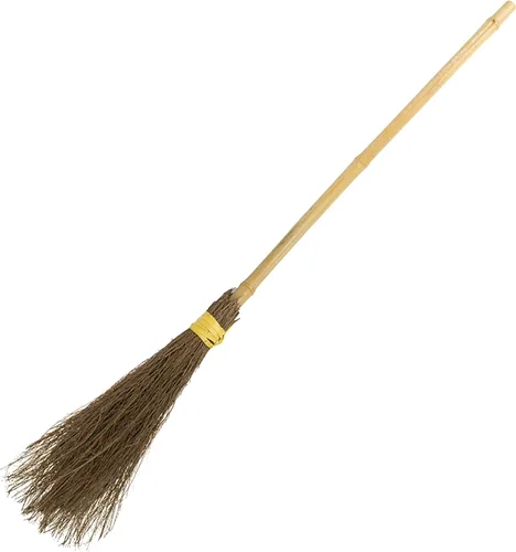 Kangaroo 36" Bamboo Witch Broom Prop - Wizard Staff Witch Broomstick Magic Broom for Kids, Teens & Adults - Halloween Porch Decor Front Outdoor Fall