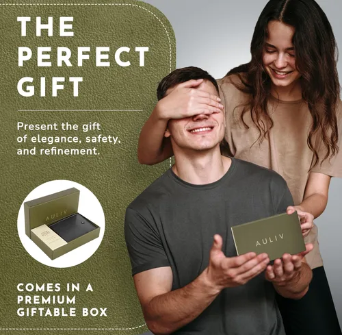 Vista 7 de Leather Magic Wallet for Men and Women Full Grain Leather Handcrafted Card Holder with Magic Flap Feature & RFID Protection