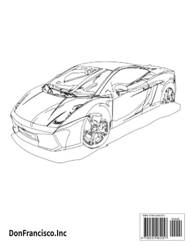 Vista 2 de Libro De Súper Carros Para Colorear Para Niños Libro De Súper Carros Para Colorear Para Niños 60 Páginas (Spanish Edition)