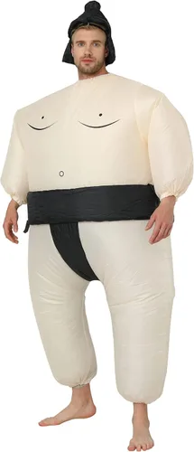 Vista 3 de JASHKE Trajes inflables de lucha de sumo para adultos, disfraz de sumo inflable, disfraz de sumo inflable para adultos