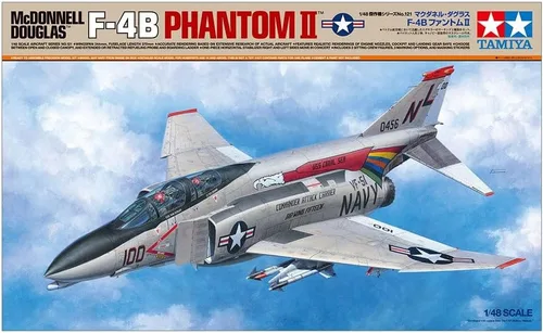 Tamiya 61121-000 Vehículo 61121 1:48 F-4B Phantom II Mcdonnell Douglas Faithful Replica, Edificio de modelos, Kit de plástico, Manualidades, Hobby,