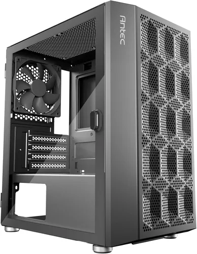 Vista 12 de Antec Dark Phantom Series DP31 Mini-Tower M-ATX - Estuche para juegos, tomas de aire en forma de garra, tira ARGB, panel lateral magnético de vidrio