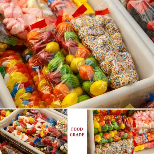 Vista 5 de Morepack Bolsas para barra de pretzel, 2 x 10 pulgadas, 200 bolsas individuales de pretzel con lazos