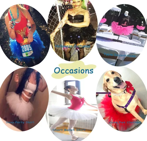 Vista 4 de CahcyElilk - Disfraz de tutú de 6 capas para mujer