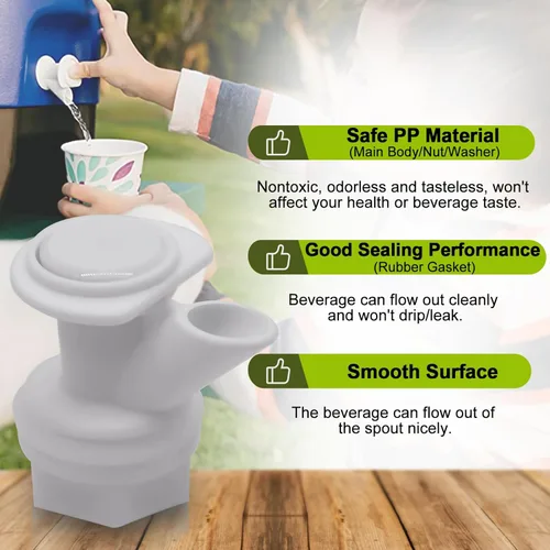 Vista 4 de Kit de 5 boquillas de botón de repuesto compatible con enfriadores Igloo de 2, 3, 5 y 10 galones, boquilla de repuesto para jarra de agua Igloo