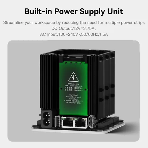 Vista 5 de Beelink Mini PC, ME Mini N95, computadoras de escritorio 12G LPDDR5/1TB PCIe SSD, 6 x ranuras SSD M.2, LAN dual 2.5G/WiFi6/BT5.2