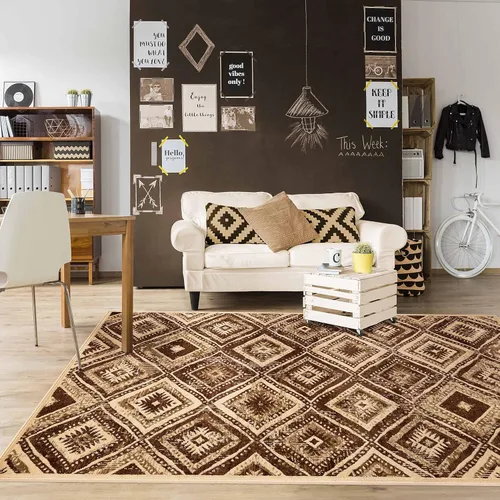 Vista 10 de Superior Indoor Area Rug or Runner, Modern Geometric Abstract Floor Decor, Jute Backed Rugs for Bedroom, Entryway, Living/Dining Room, Kitchen