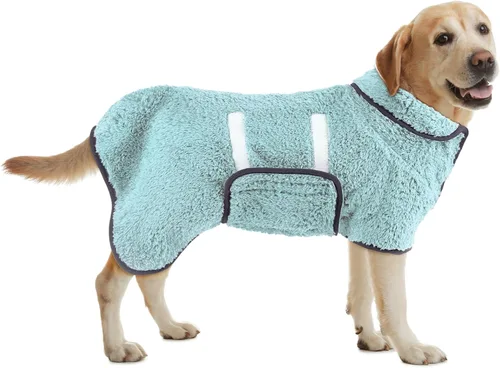 Vista 36 de Bienbee Bata de baño para perro, de secado rápido, súper absorbentes, para después del baño, toalla cálida para perros, suministros de baño