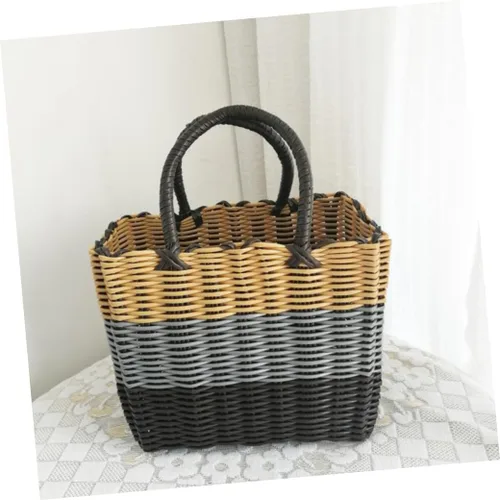 Vista 5 de Cesta de almacenamiento al aire libre de plástico para artículos diversos, asa para cestas de ducha, organización del hogar