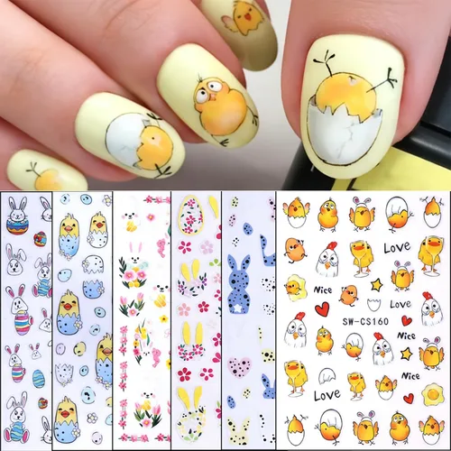 Vista 32 de 8 hojas de calcomanías de uñas de Halloween con diseños de fantasmas lindos, calabaza, araña, telaraña, sangre, llama 3D, autoadhesivas, Otoño