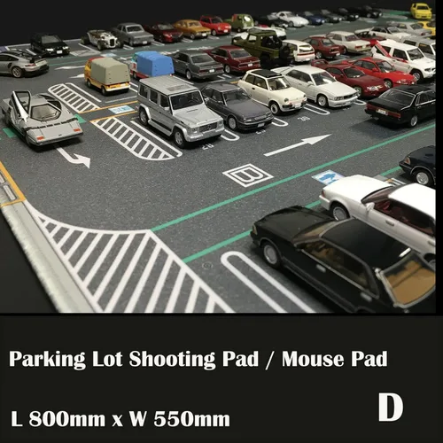Vista 6 de TAPDRA Alfombrilla de estacionamiento de 1/64, modelo de automóvil, pantalla de escena de vehículo, alfombrilla grande para mouse de juguete