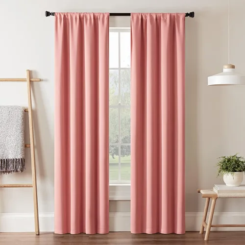 Vista 8 de Eclipse Darrell - Cortinas térmicas blackout para ventana, diseño moderno con ojales, para dormitorio o sala de estar (panel individual), 37 x 54
