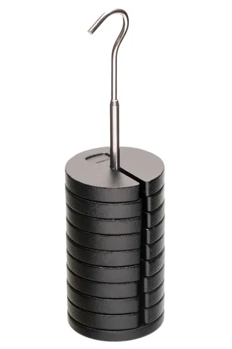 Vista 2 de EISCO Juego de masa ranurada de 10 piezas, 35.27 oz – Zinc Casted – Incluye 9 pesos (3.53 oz cada uno), un colgador (3.53 oz)