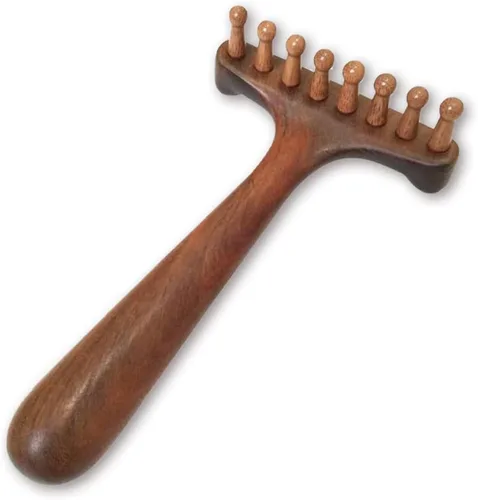 Vista 12 de OULIGET Herramientas de masaje abdominal de terapia de madera, masajeador de drenaje linfático, herramientas de raspado para esculpir el cuerpo
