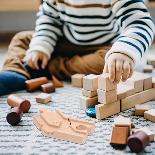 Vista 9 de Toyvian Vía de tren de madera – Paquete de expansión compatible con Thomas Wooden Train Railway Track Bloque de expansión Accesorios para mesa
