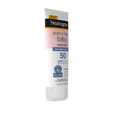 Vista 13 de Neutrogena Pure & Free, loción protectora solar para bebés SPF 50, sin lágrimas, sin fragancia
